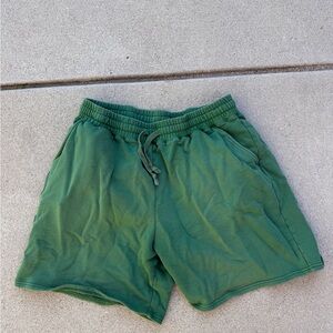 Hockey Fucking Awesome Green Sweat Shorts - Size L